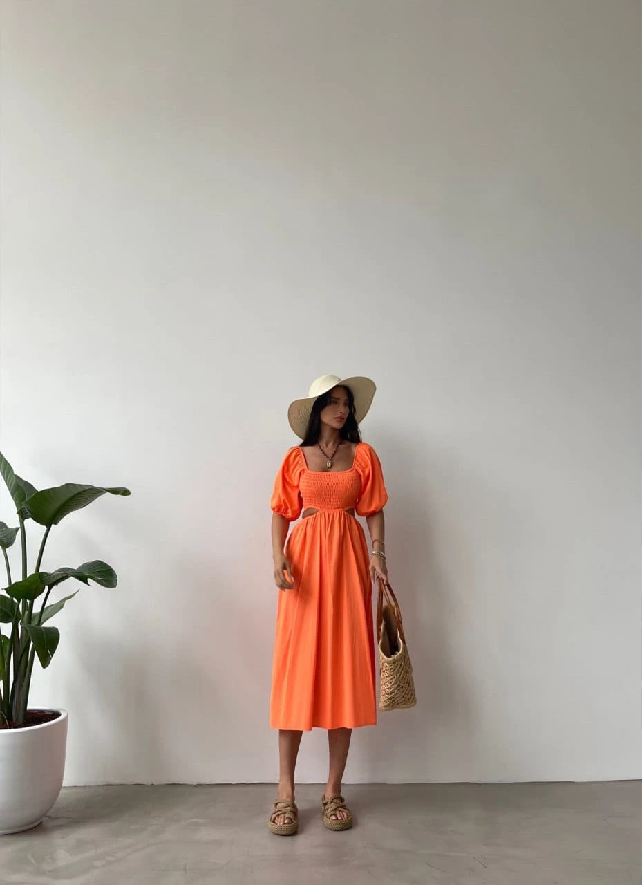 Z@R@ Model Beli Açık Gipeli Elbise