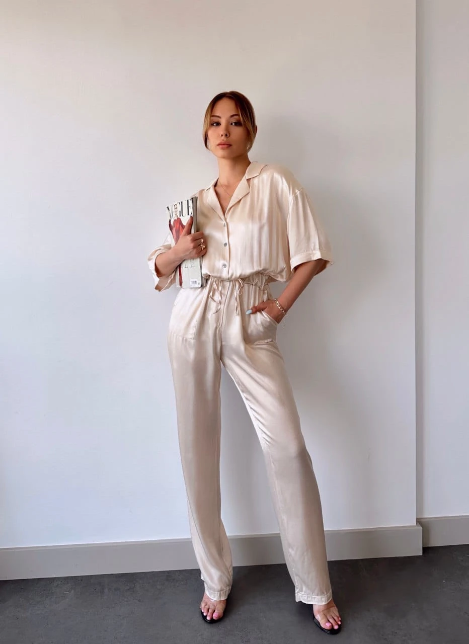 Z@R@ Model  Saten Kumaş Tulum