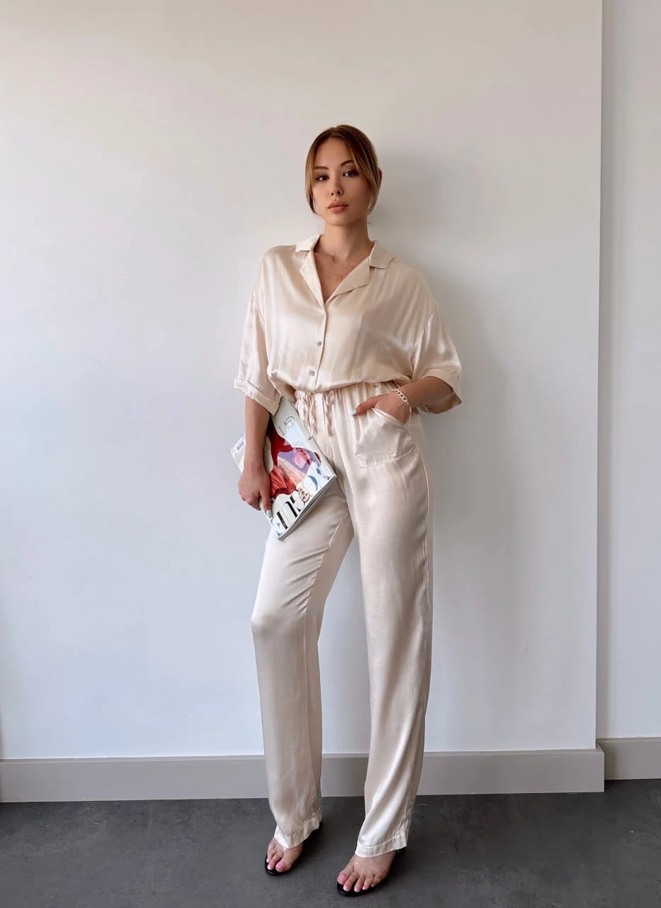 Z@R@ Model  Saten Kumaş Tulum