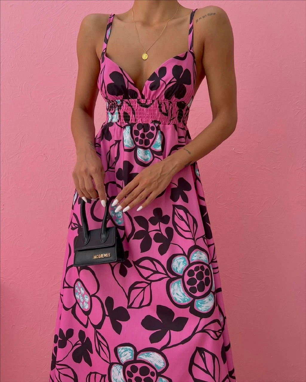 Z@R@ Poplin Kumaş Maxi Çiçekli Elbise