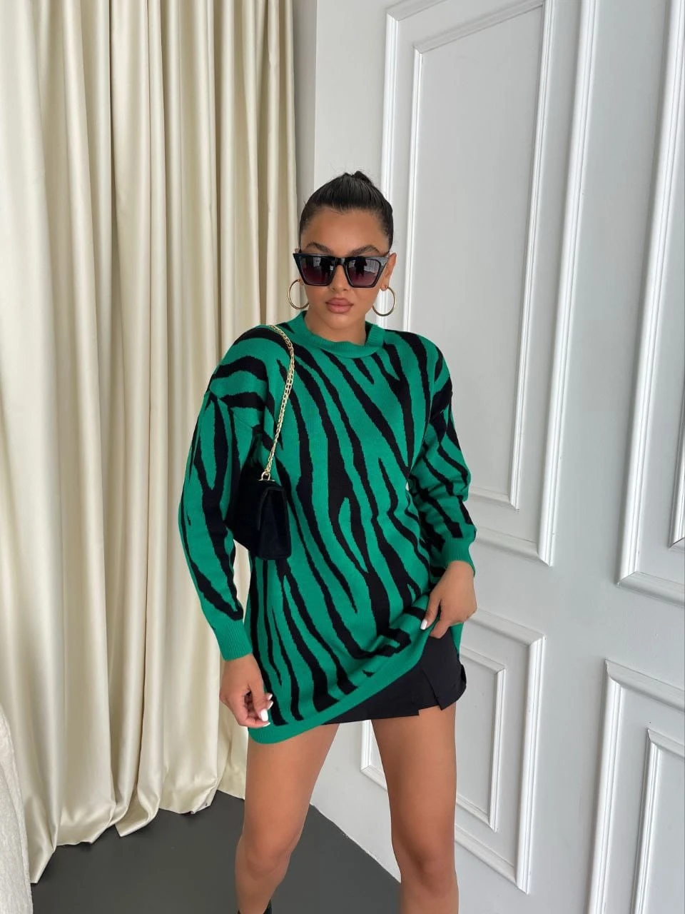 Zbra Desen Triko Kazak