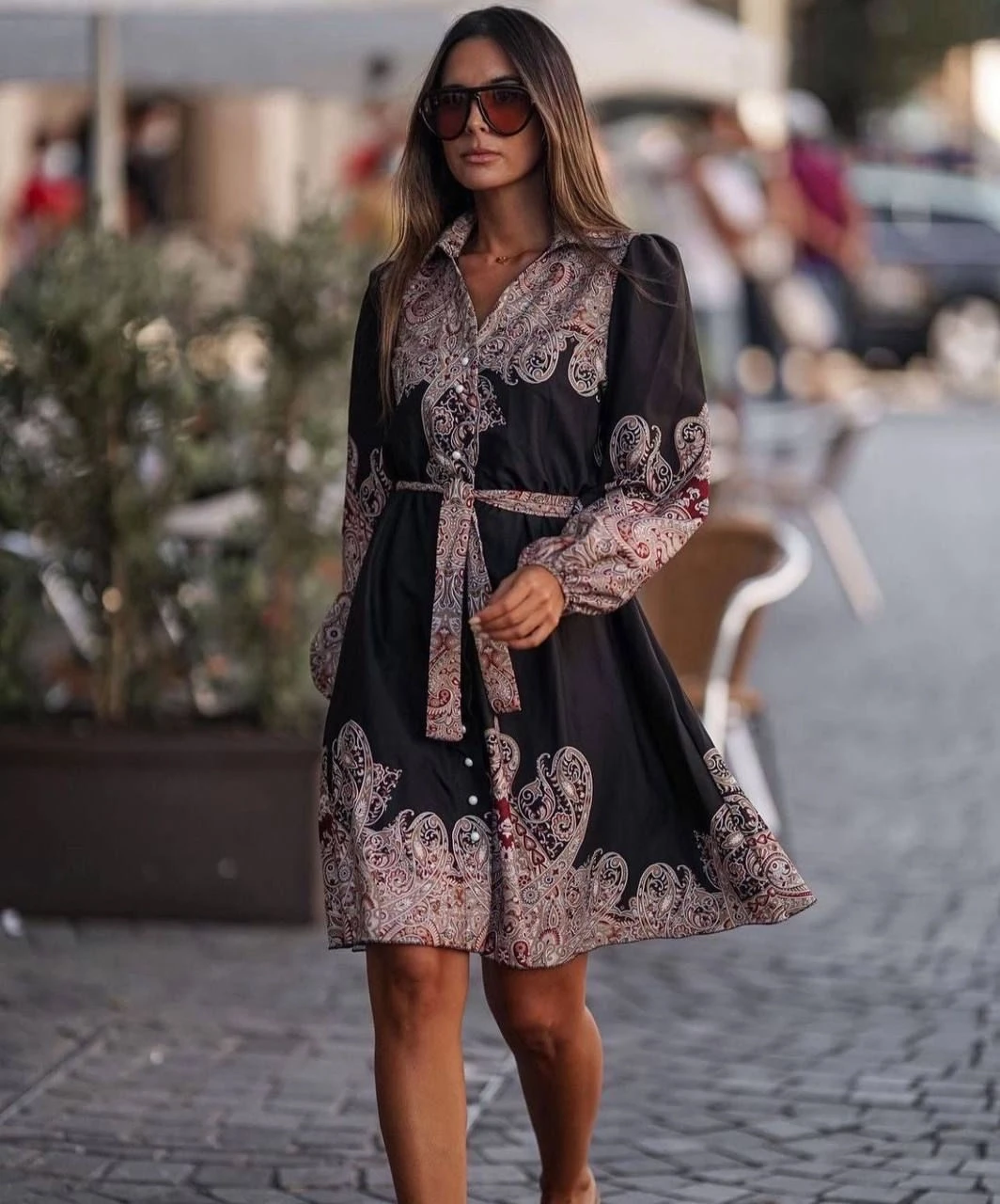 Zmmrmn Desen Elbise  İthal Jessica Kumas