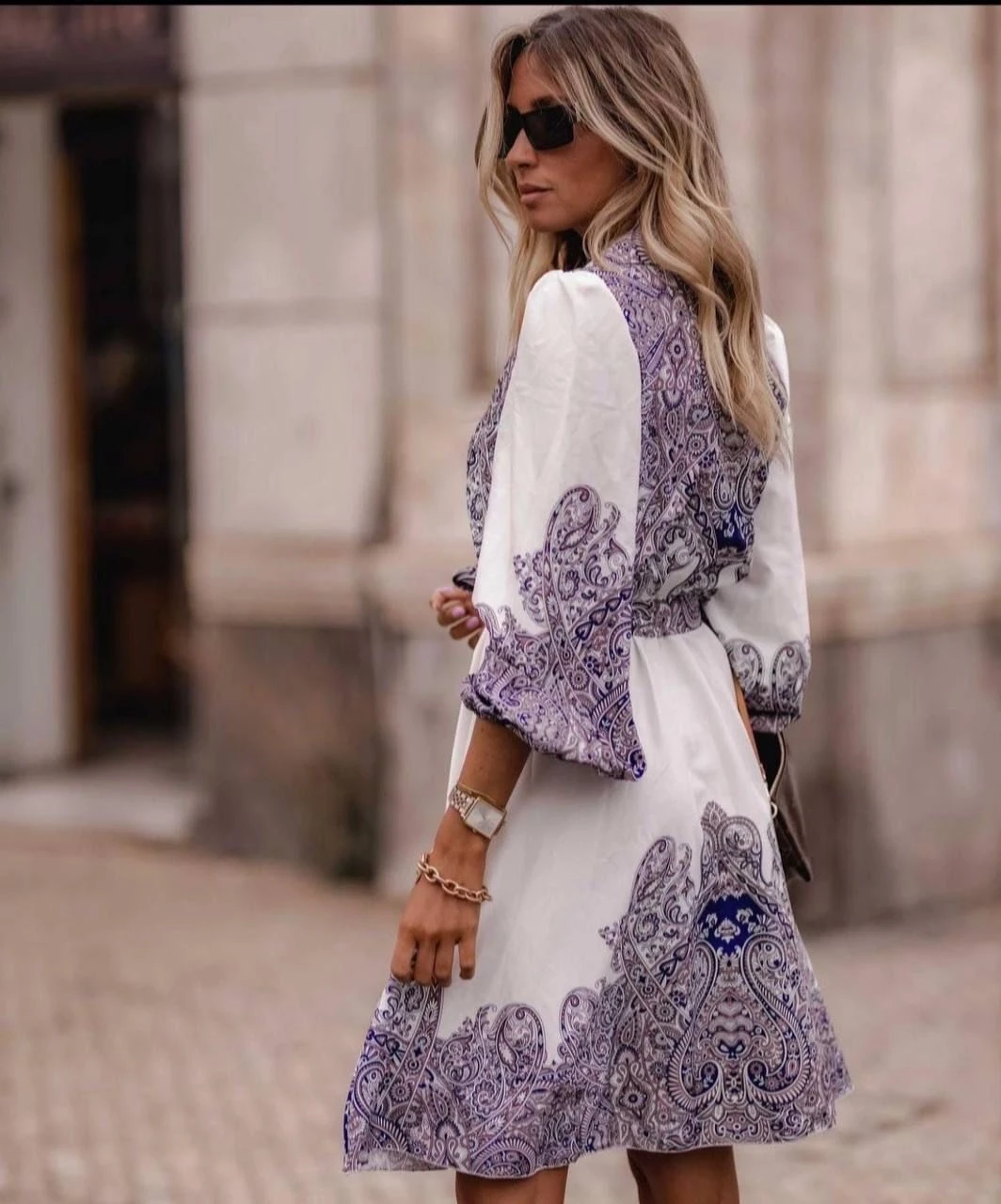 Zmmrmn Desen Elbise  İthal Jessica Kumas