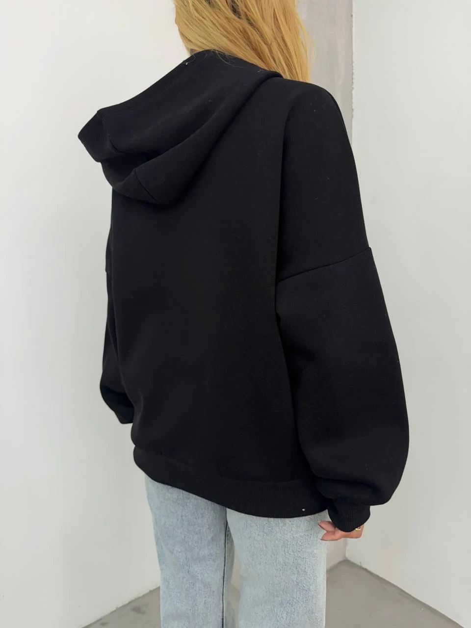 3  İplik Fermuarlı Hoodie