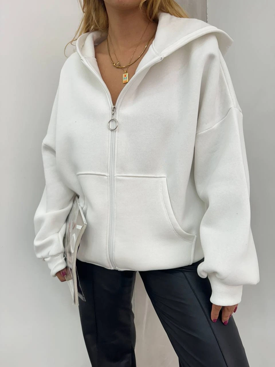 3 İplik Fermuarlı Hoodie