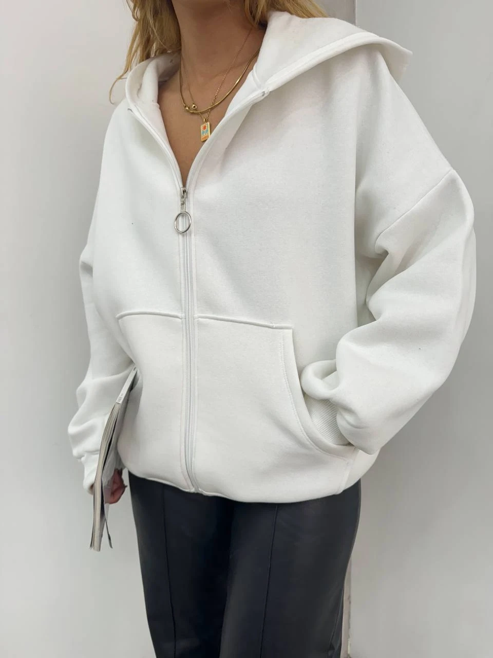 3 İplik Fermuarlı Hoodie