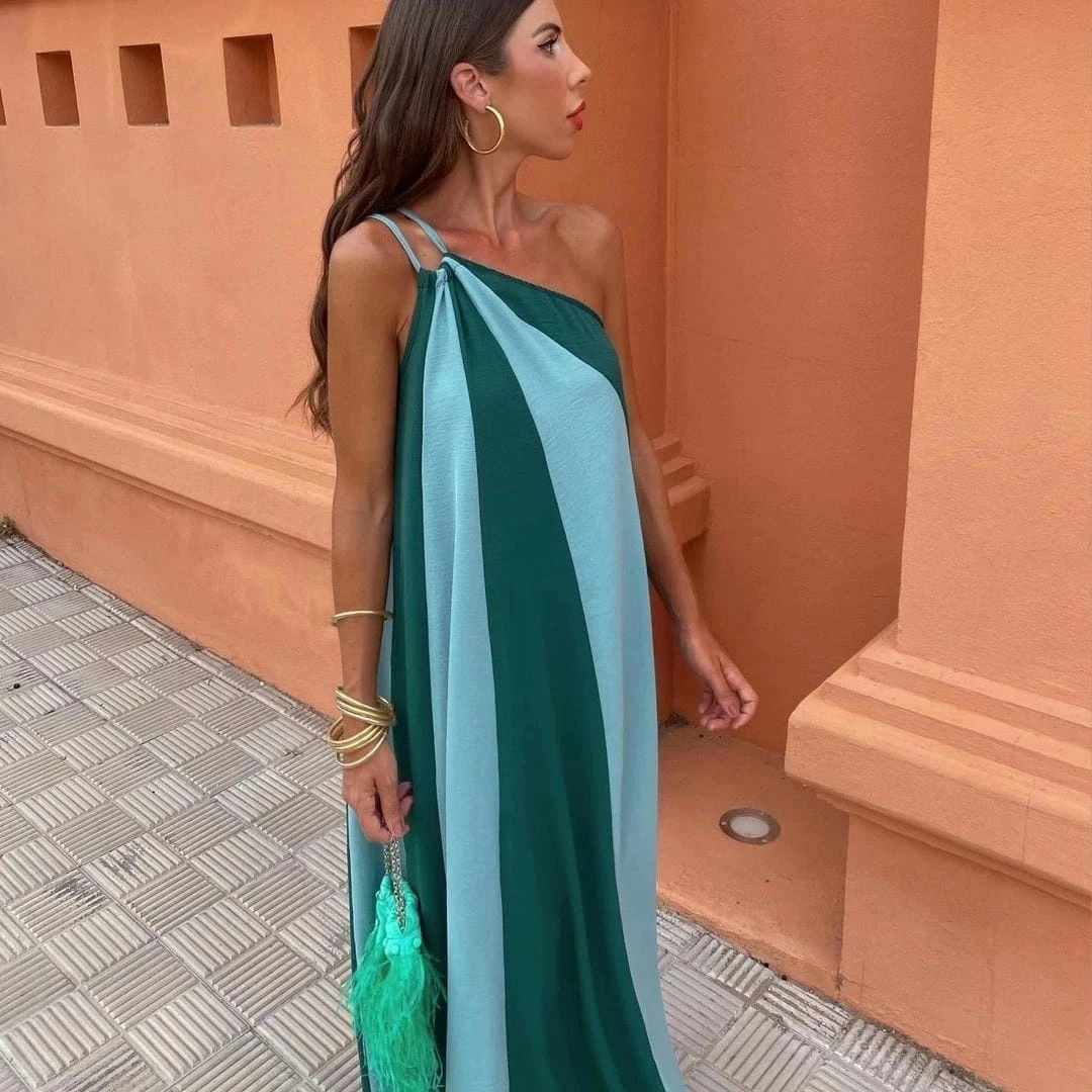 Aerobin Kumaş 2 Renkli Elbise