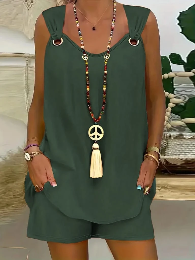 Aerobin Kumaş Şort & Bluz Takım