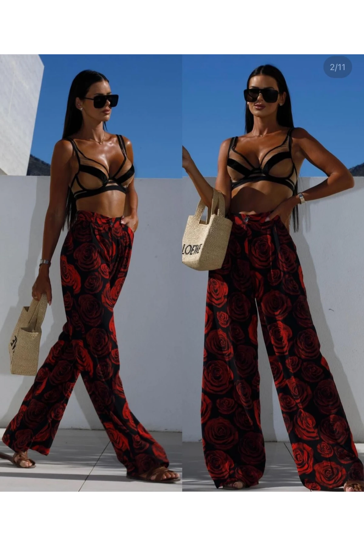 Atlas Kumaş Dijital Baskı Pantolon