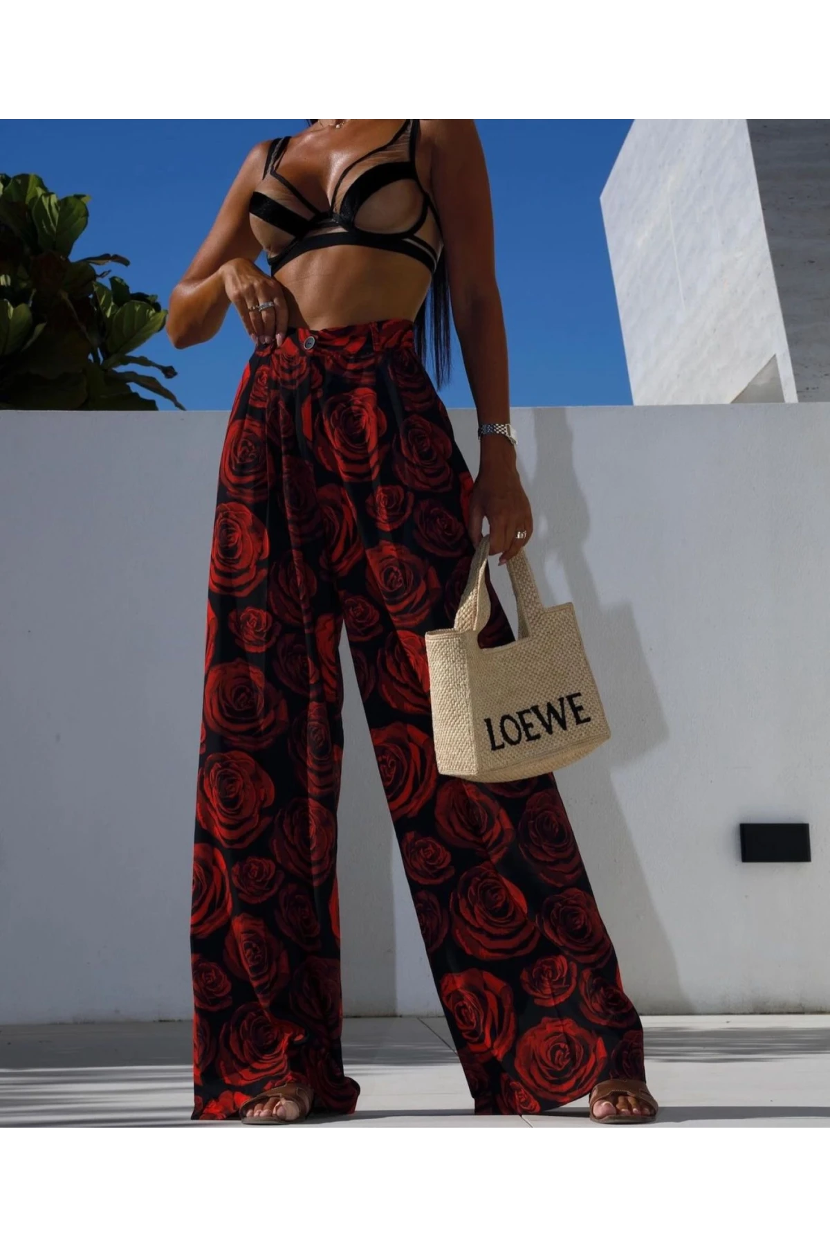 Atlas Kumaş Dijital Baskı Pantolon