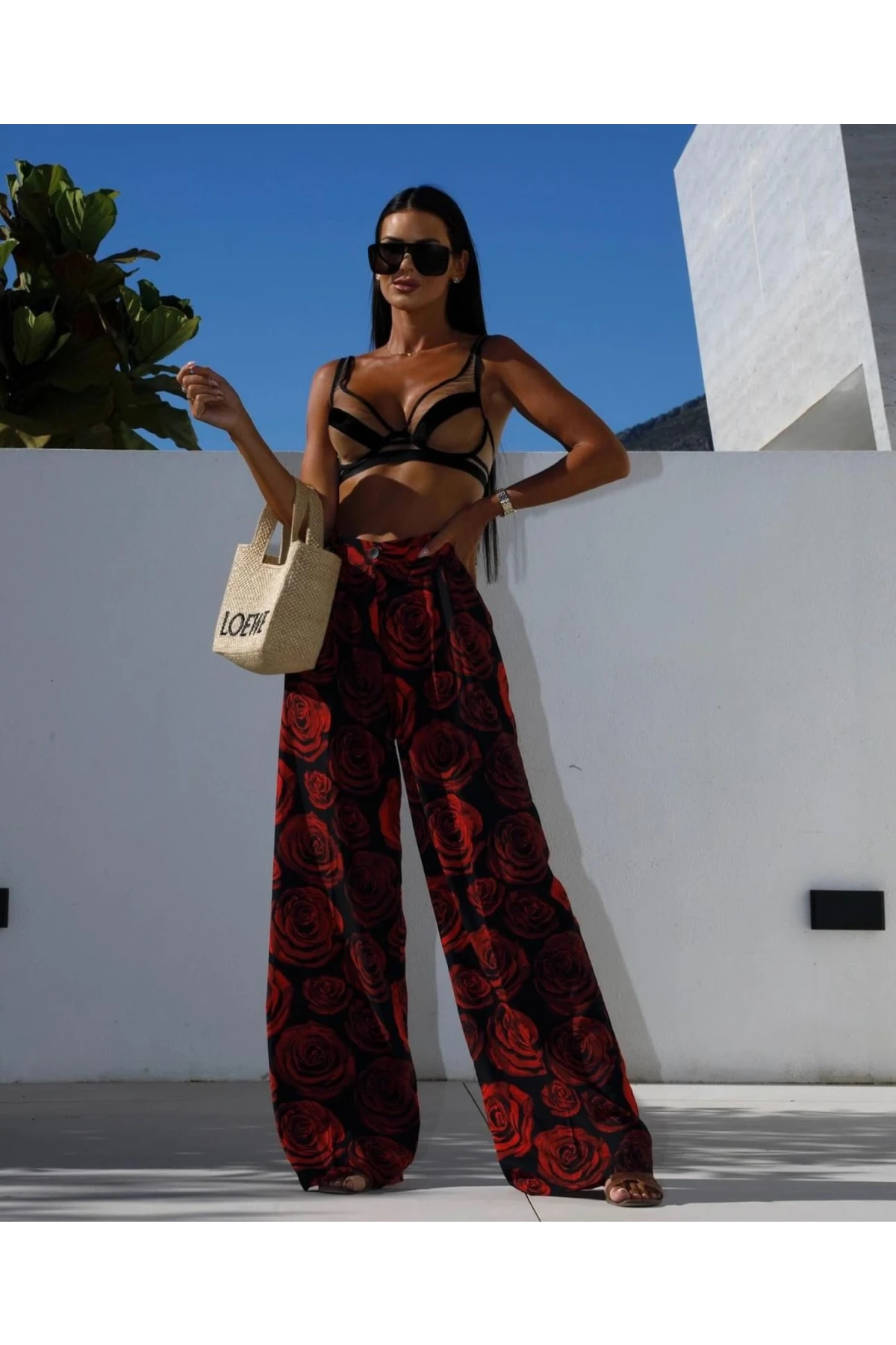 Atlas Kumaş Dijital Baskı Pantolon