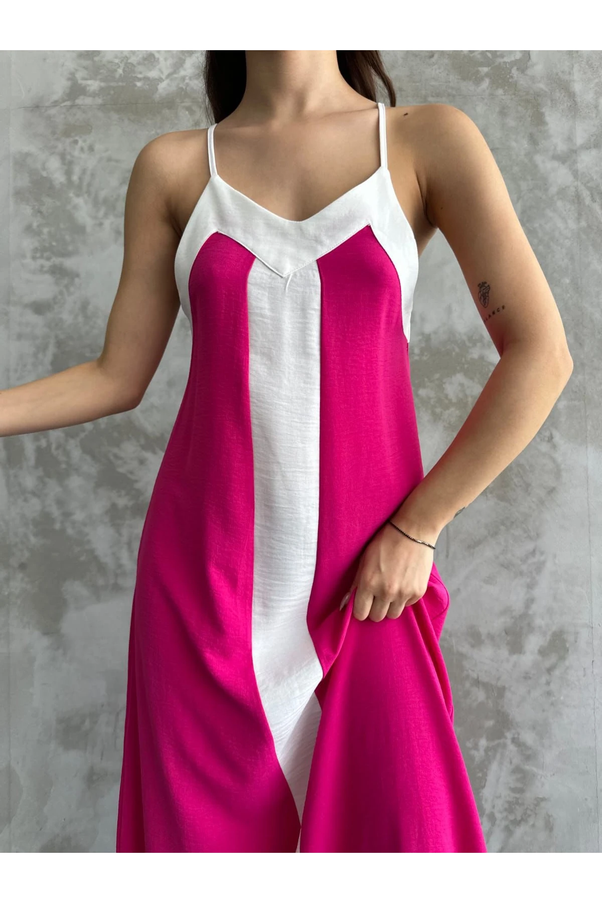 Ayrobin Kumaş Askılı Maxi Boy Asimetrik Kesim Elbise **ÖN SİPARİŞTEDİR 1 TEMMUZ KARGO ÇIKIŞLIDIR**