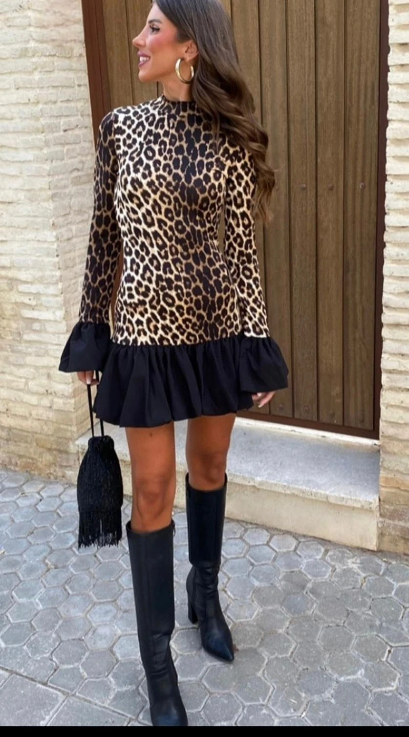 Dalgıç Kumaş Garnili Elbise