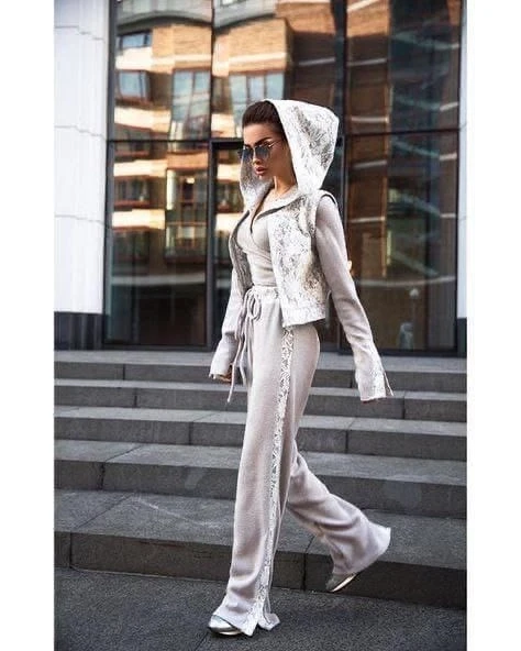 Dantelli Pantolon&Bluz&Yelek 3lü Takım