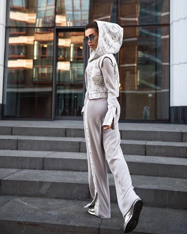 Dantelli Pantolon&Bluz&Yelek 3lü Takım