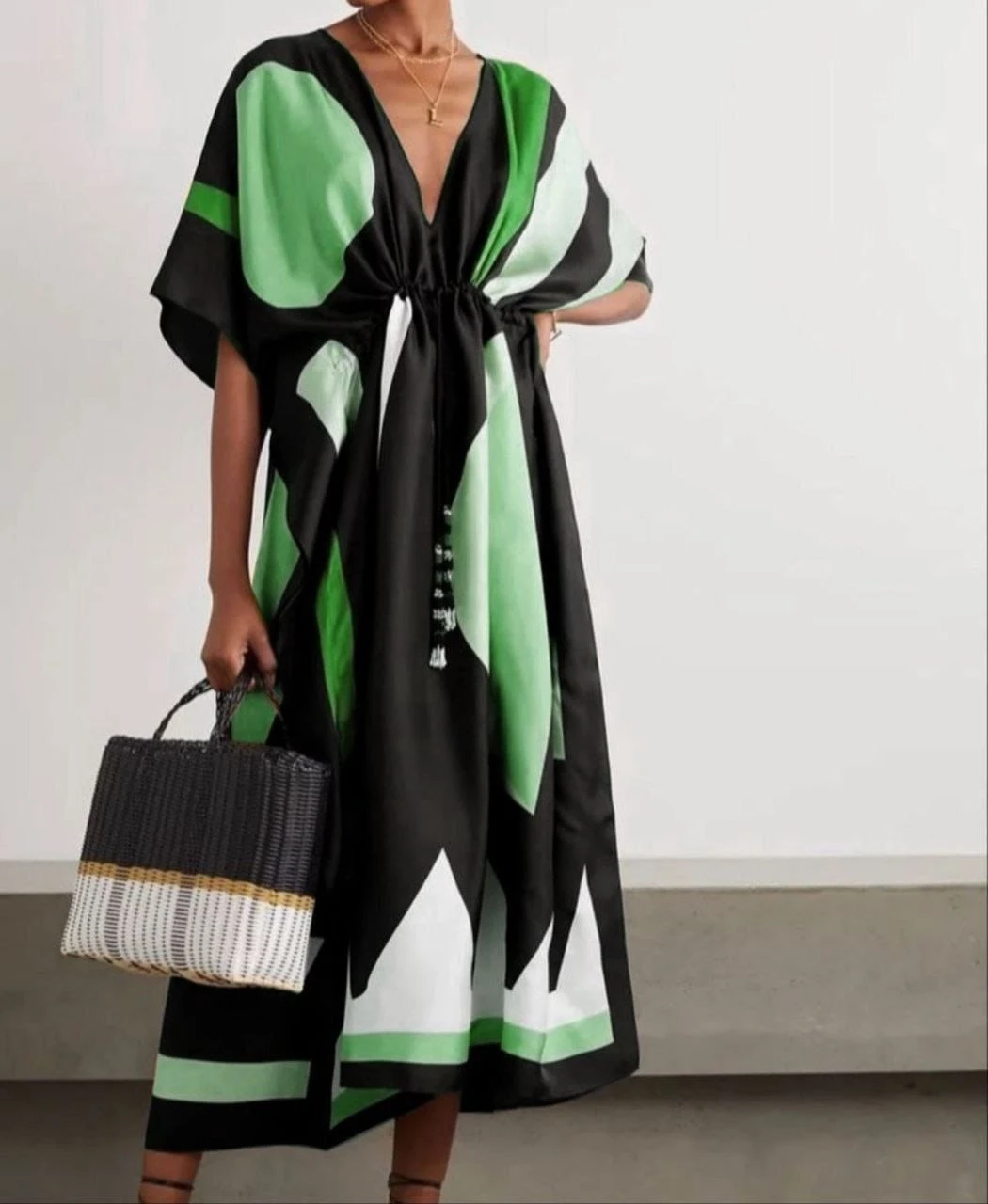 Desenli Kimono İthal Jessica Kumas