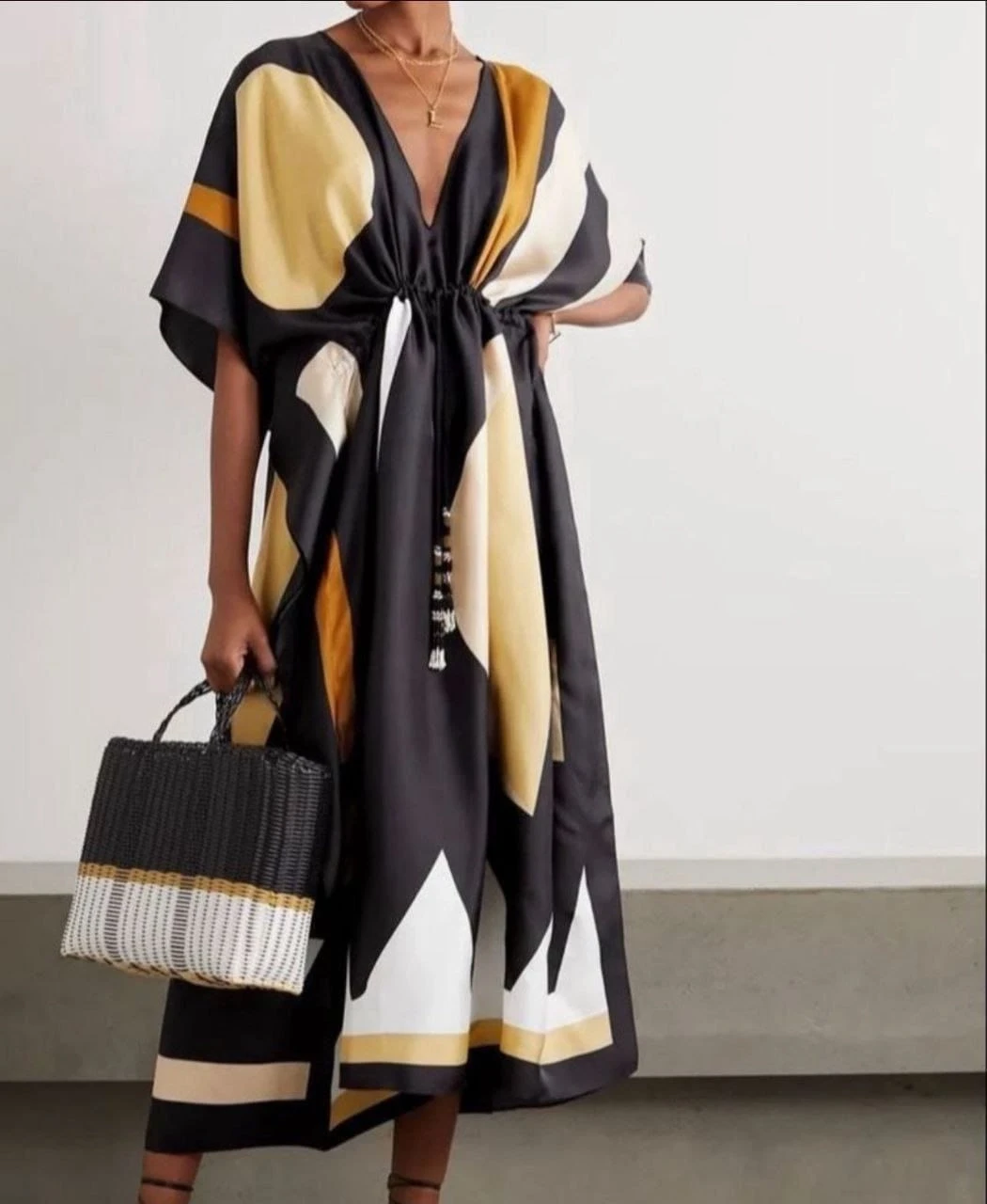 Desenli Kimono İthal Jessica Kumas