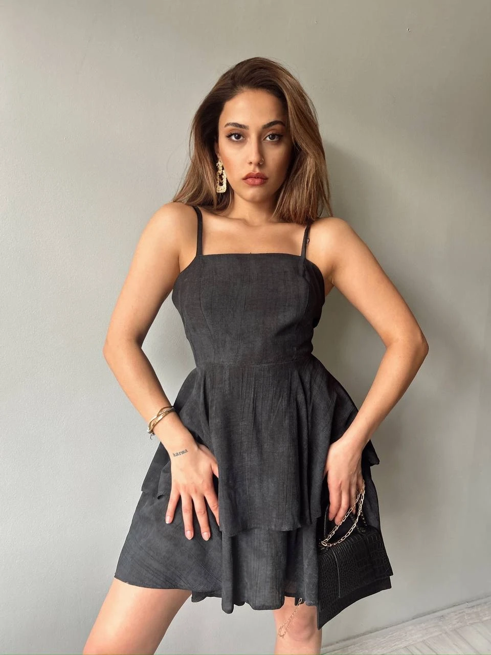 İthal Batik Kumaş Elbise