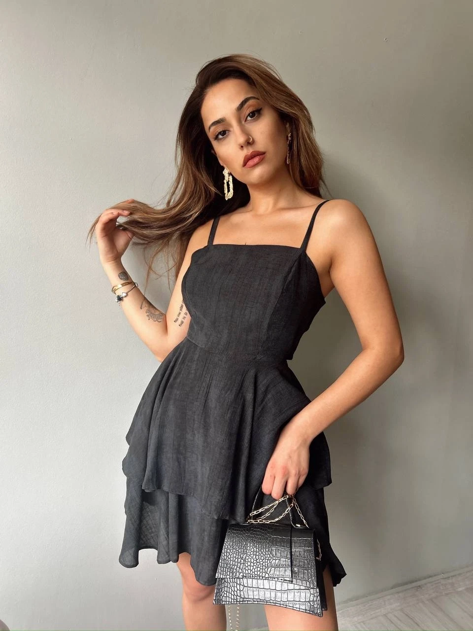 İthal Batik Kumaş Elbise