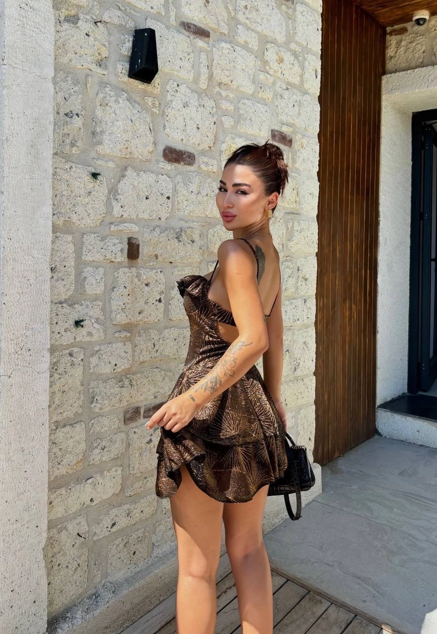 İthal Buzy Kumaş Şortlu Elbise