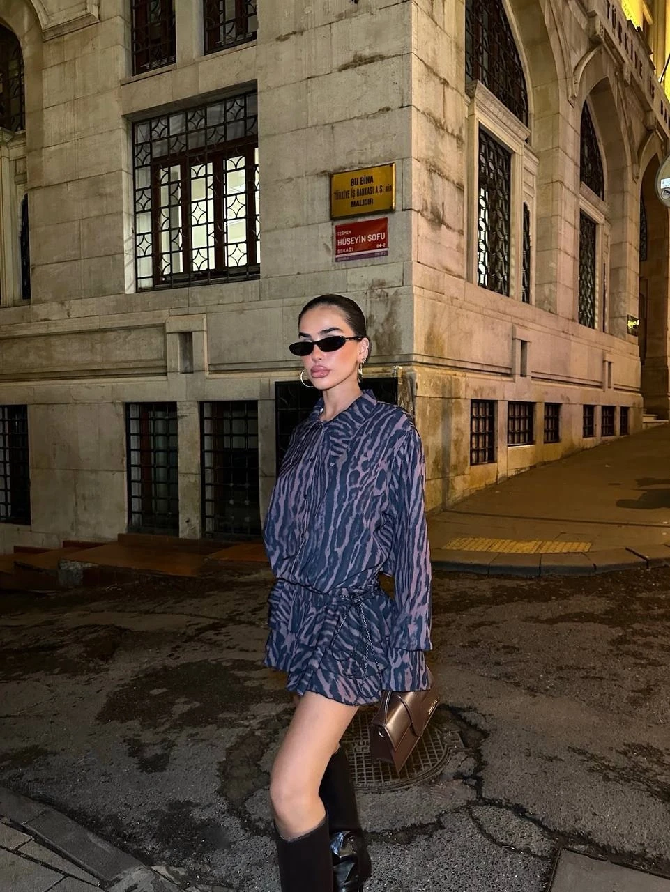 Jessica Kumaş Desenli Gömlek Elbise