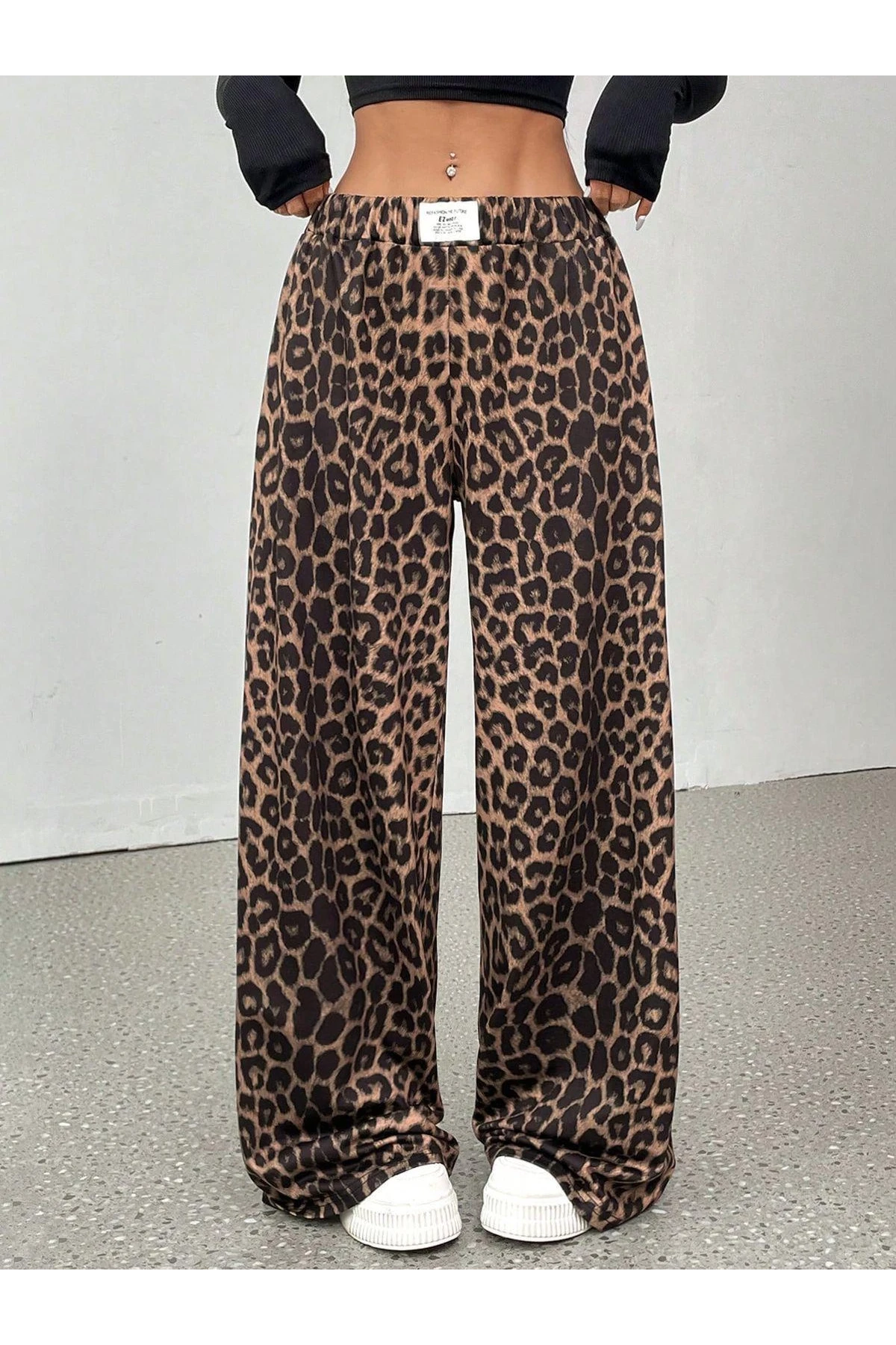 Kemer Detaylı Leopr Pantolon