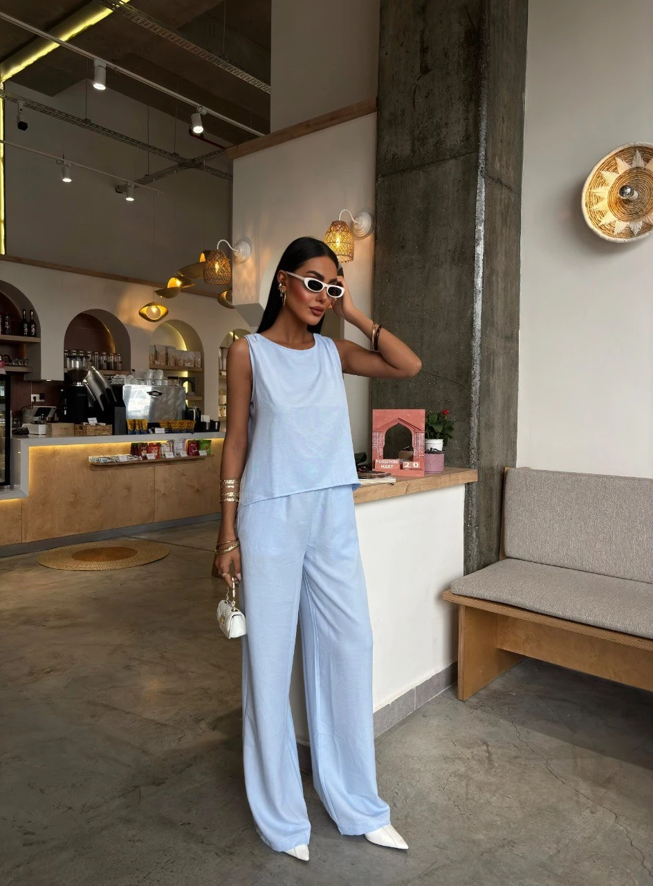 Keten Kumaş Sırt Detaylı Takım