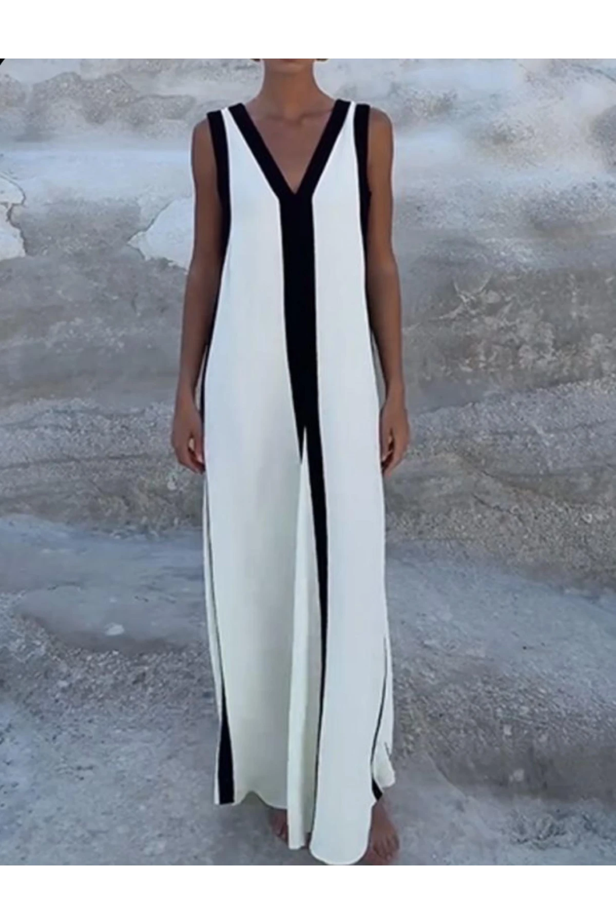 Krep Kumaş Garni Detaylı Elbise