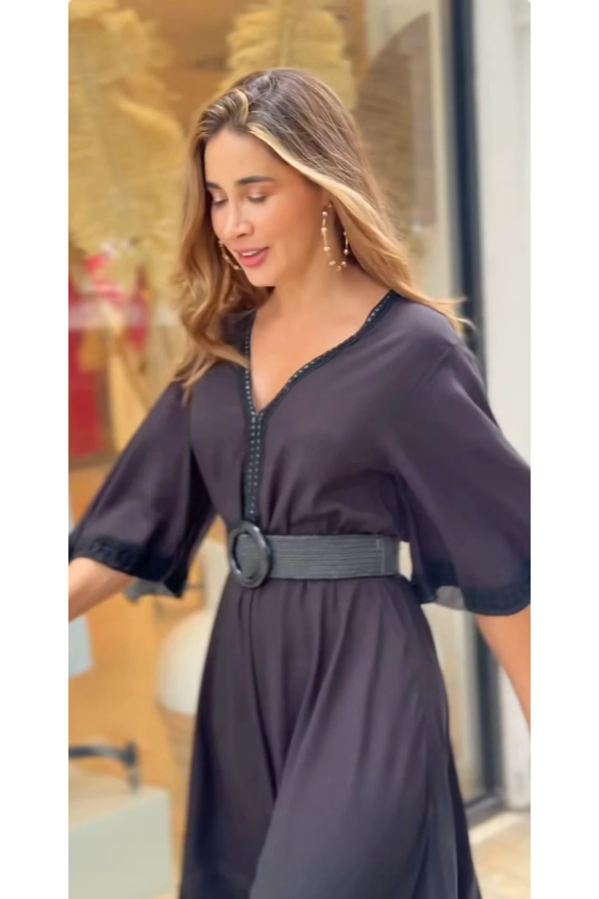 Micro Kumaş Çiçek Desenli Maxi Boy Elbise