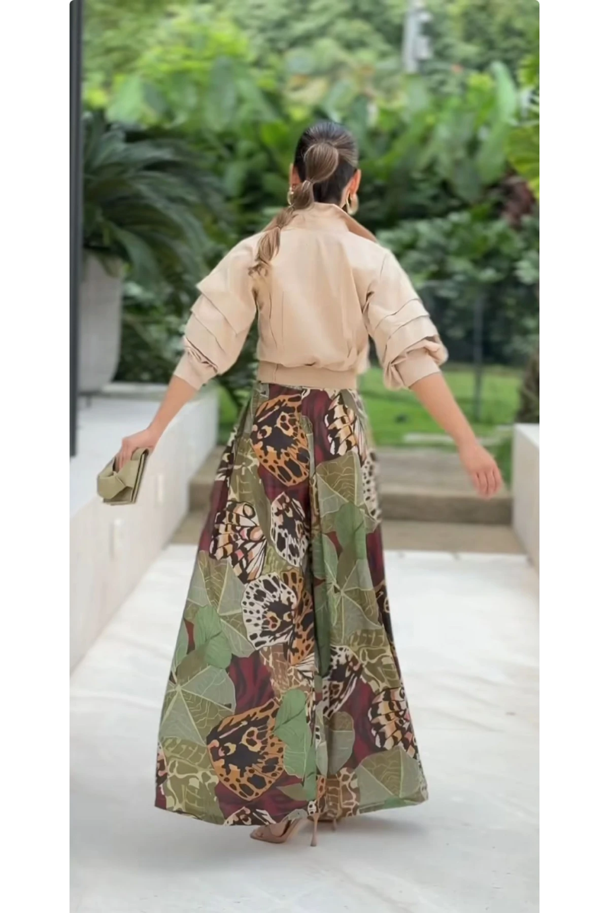 Micro Kumaş Maxi Boy Cepli Pantolon