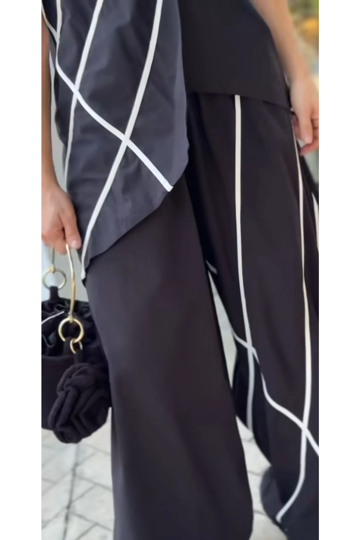 Mikro Kumaş Biyeli Yelek & Pantolon Takım