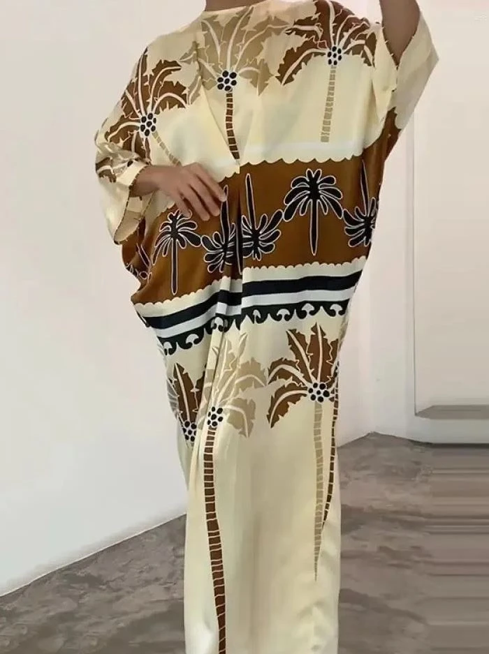 Mikro Kumaş Desenli Elbise