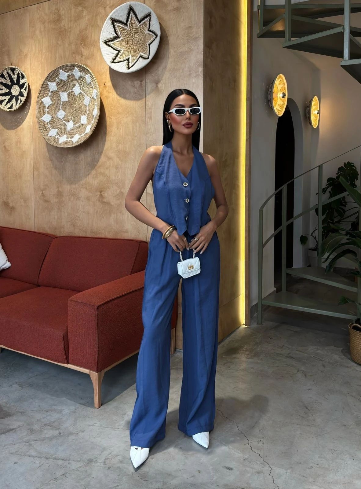 Modal Kumaş Sırt Dekolteli Takım