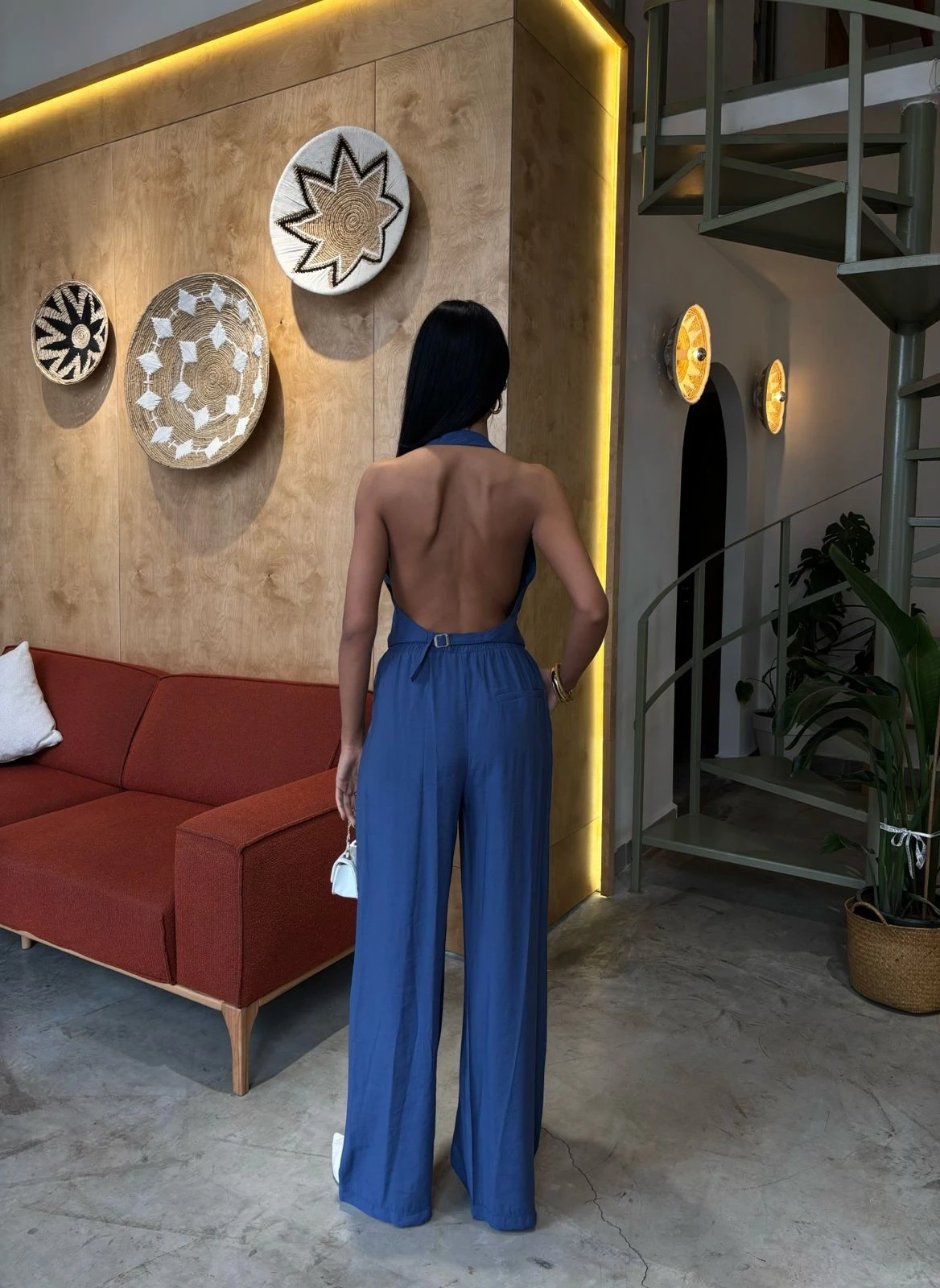 Modal Kumaş Sırt Dekolteli Takım