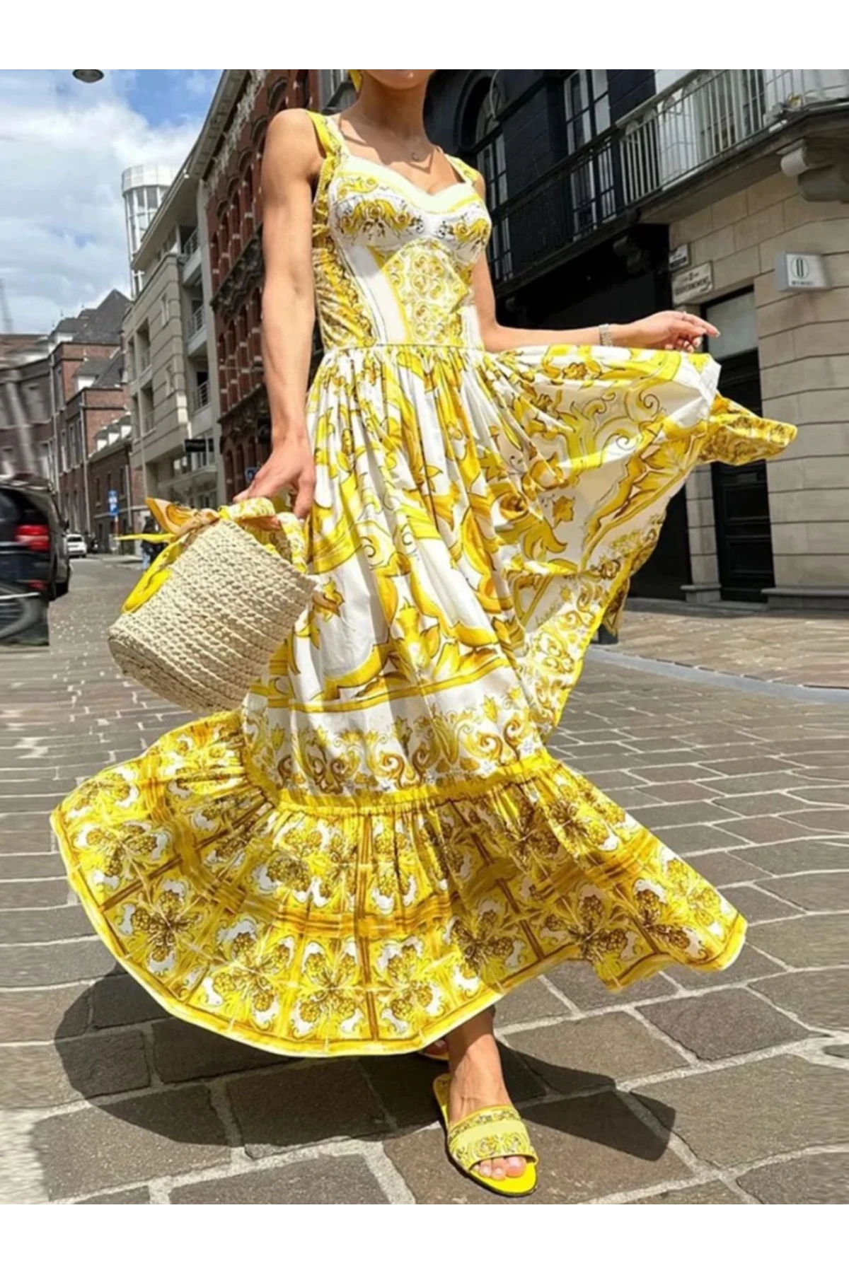 New Season DG Elbise İthal Krep Kumas