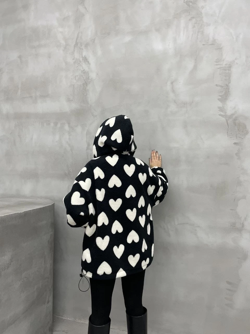 Polar Kapşonlu Sweat Mont