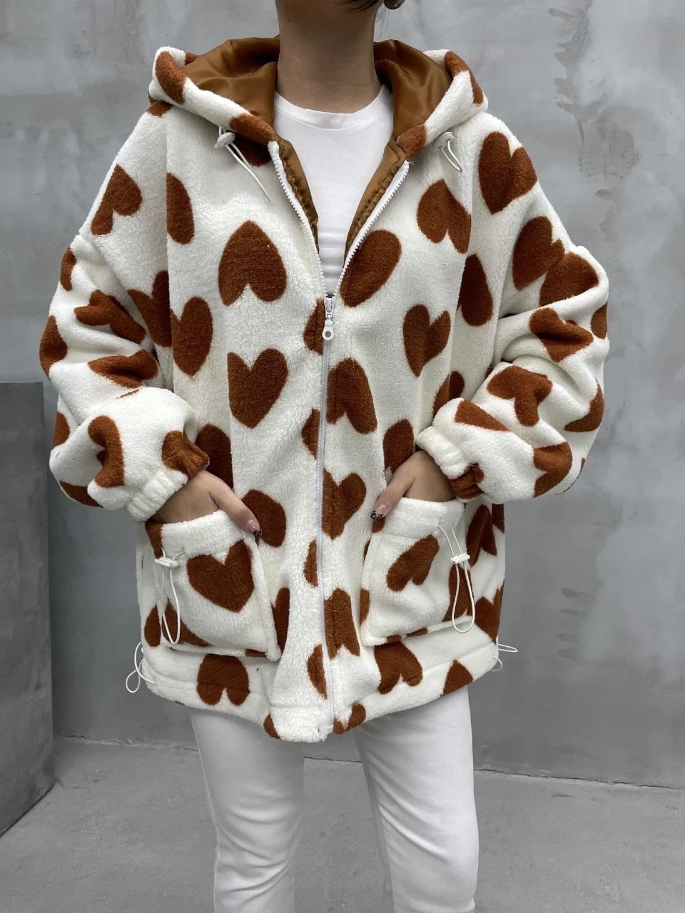 Polar Kapşonlu Sweat Mont