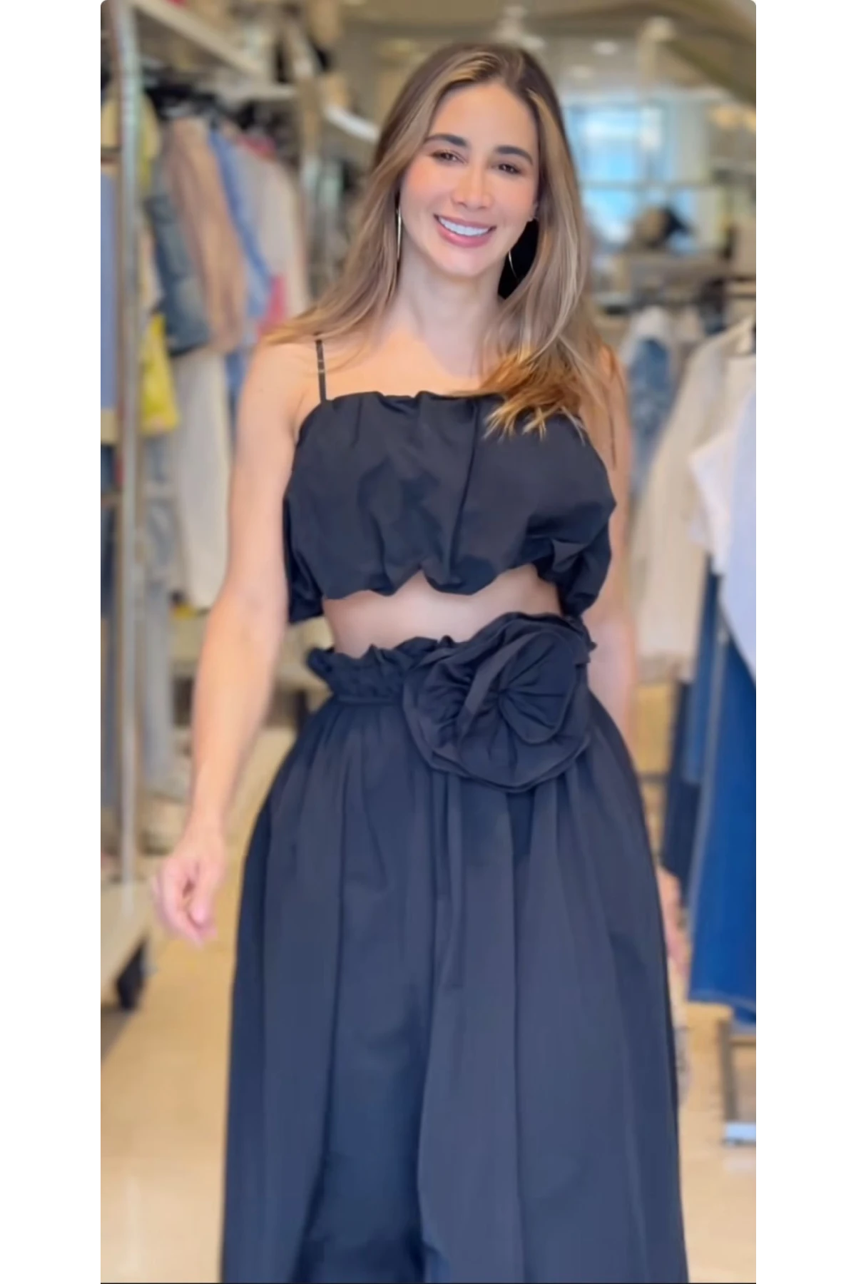 Tery  Cotton Kumaş Gül Detaylı 2 li Takım