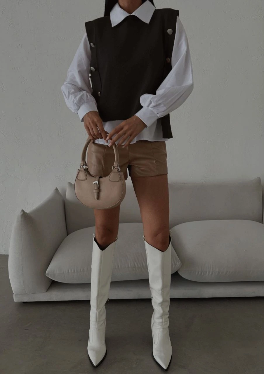 Triko Detaylı Gömlek