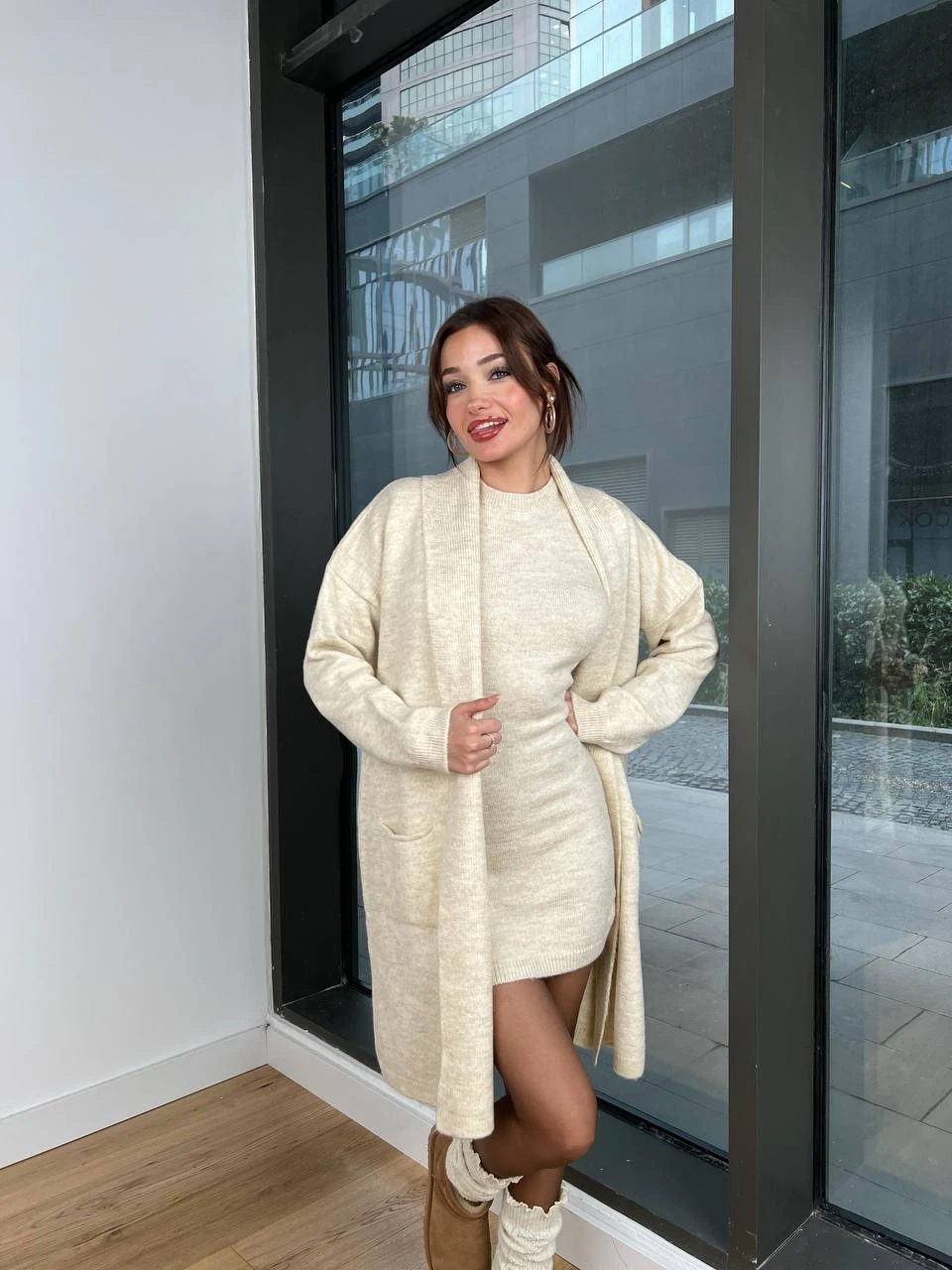 Triko Hırka& Elbise Takım