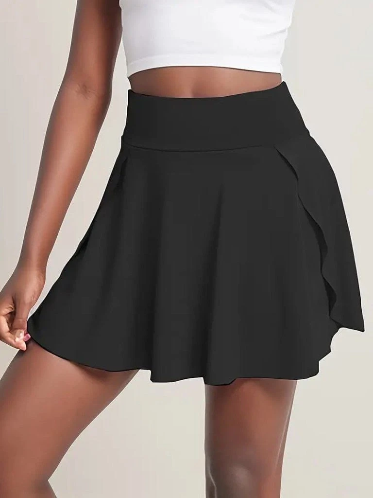 Yüksek Bel Cepli Sandy Short Etek