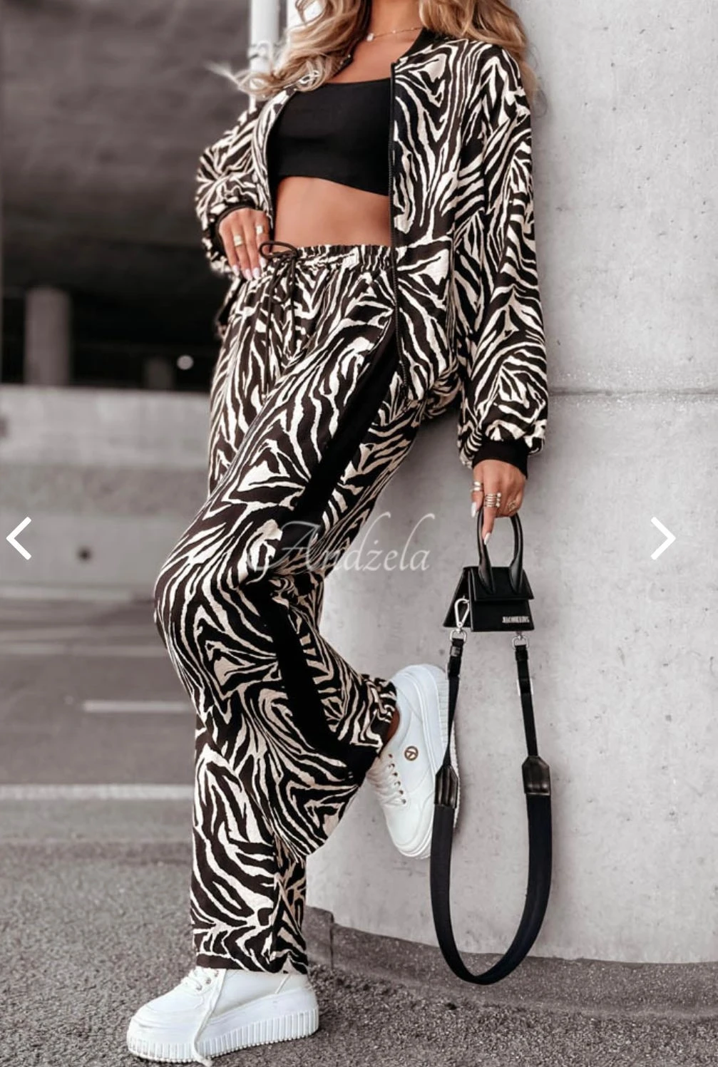 Zebra Desen 3 lü Spor Takım