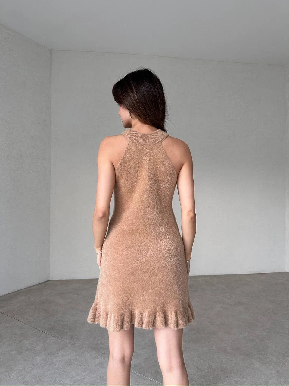 Z@R@ Model Taşlı Sakal Triko Elbise