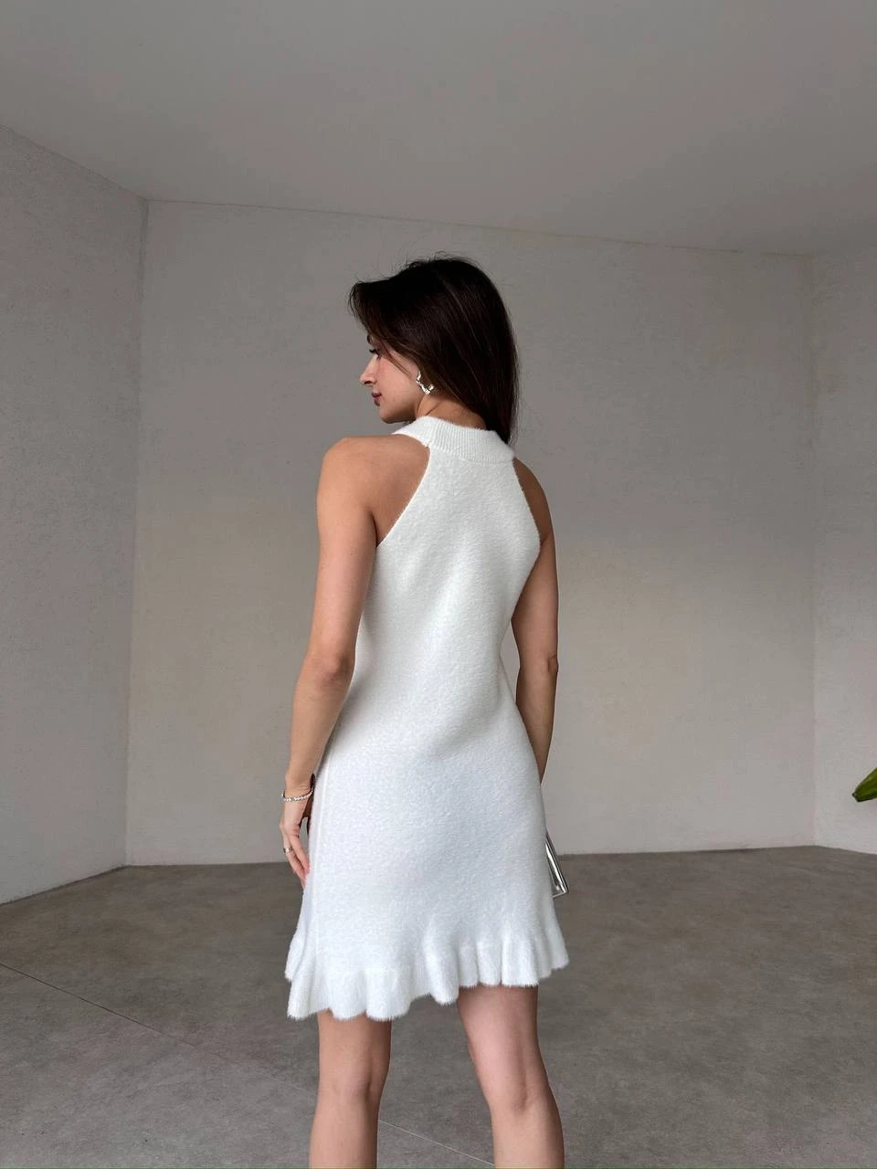 Z@R@ Model Taşlı Sakal Triko Elbise