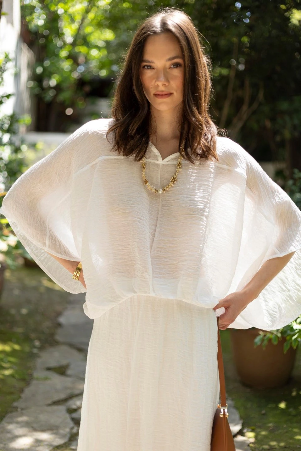 Bluz ve Etek Takım Beyaz