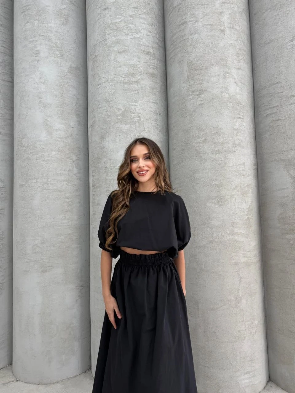 Crop Bluz ve Etek Alt Üst Takım