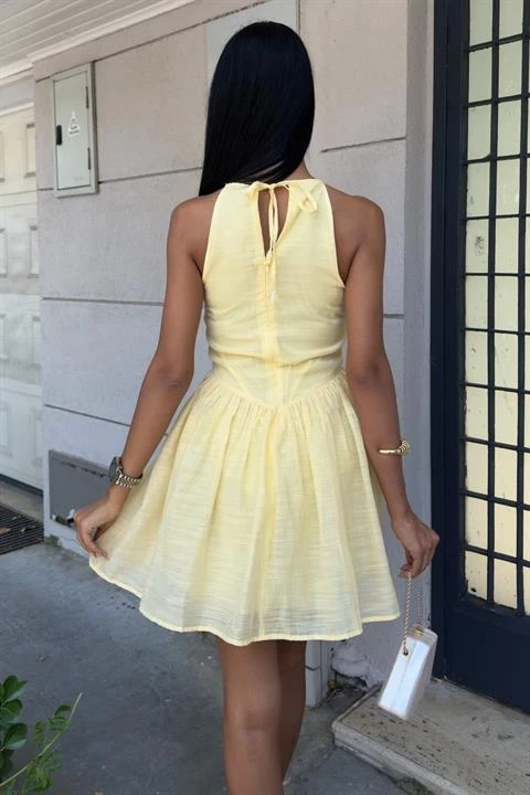 Galezzo Mini Elbise Sarı