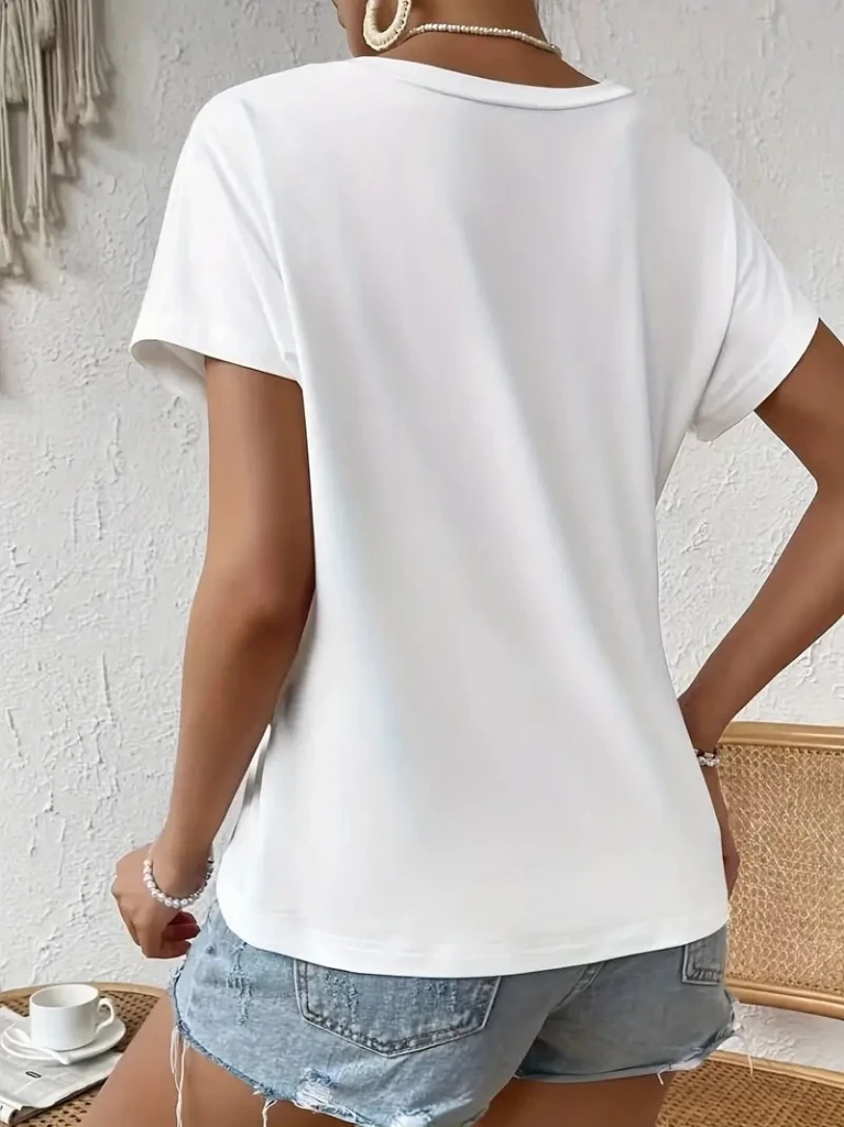 Kısa Kollu Asimetrik Kesim Bel Büzgü Düğüm Detay Viskon Bluz