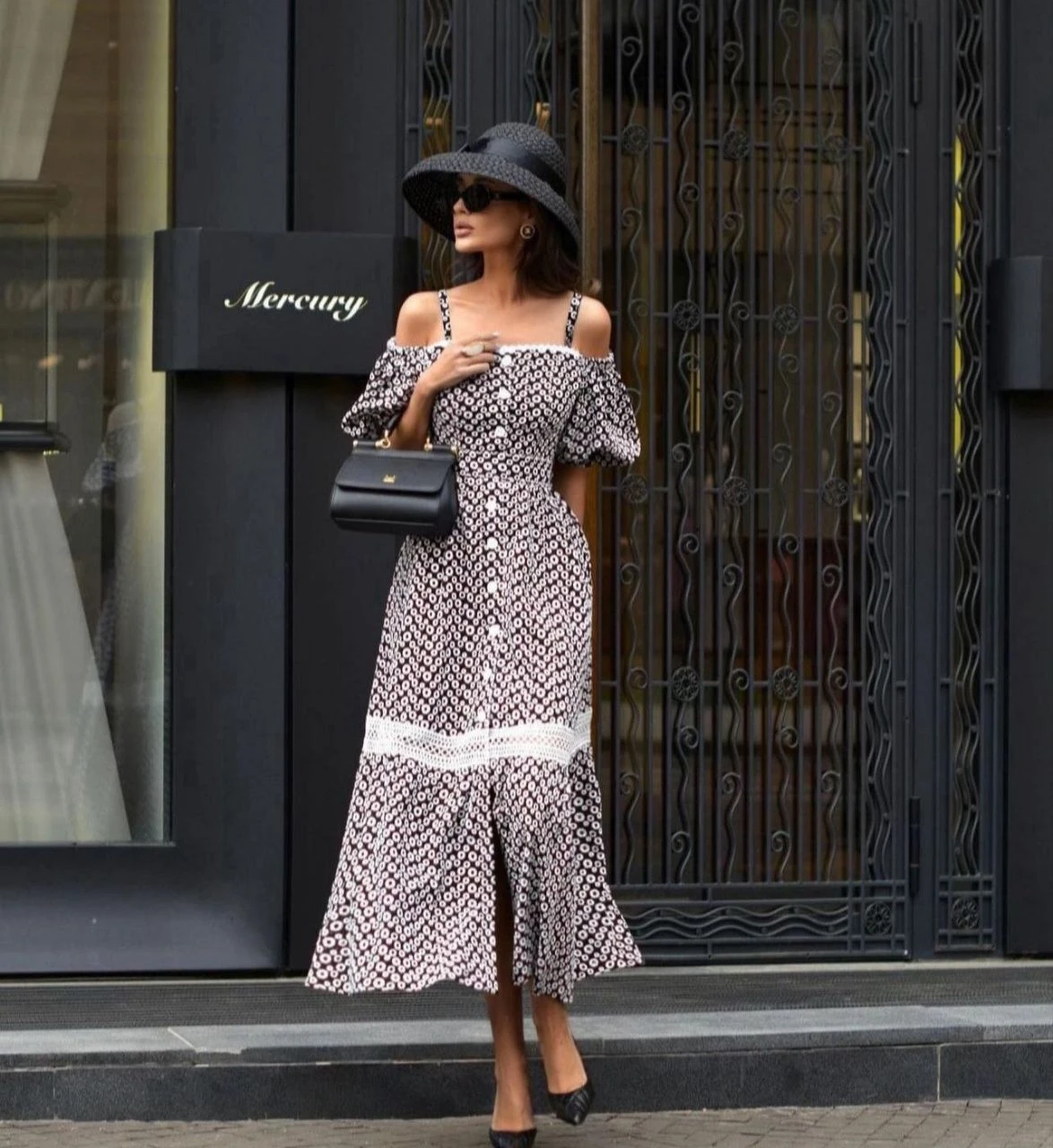 Karpuz Kol Dantel Detaylı Elbise İhtal Krep Kumaş