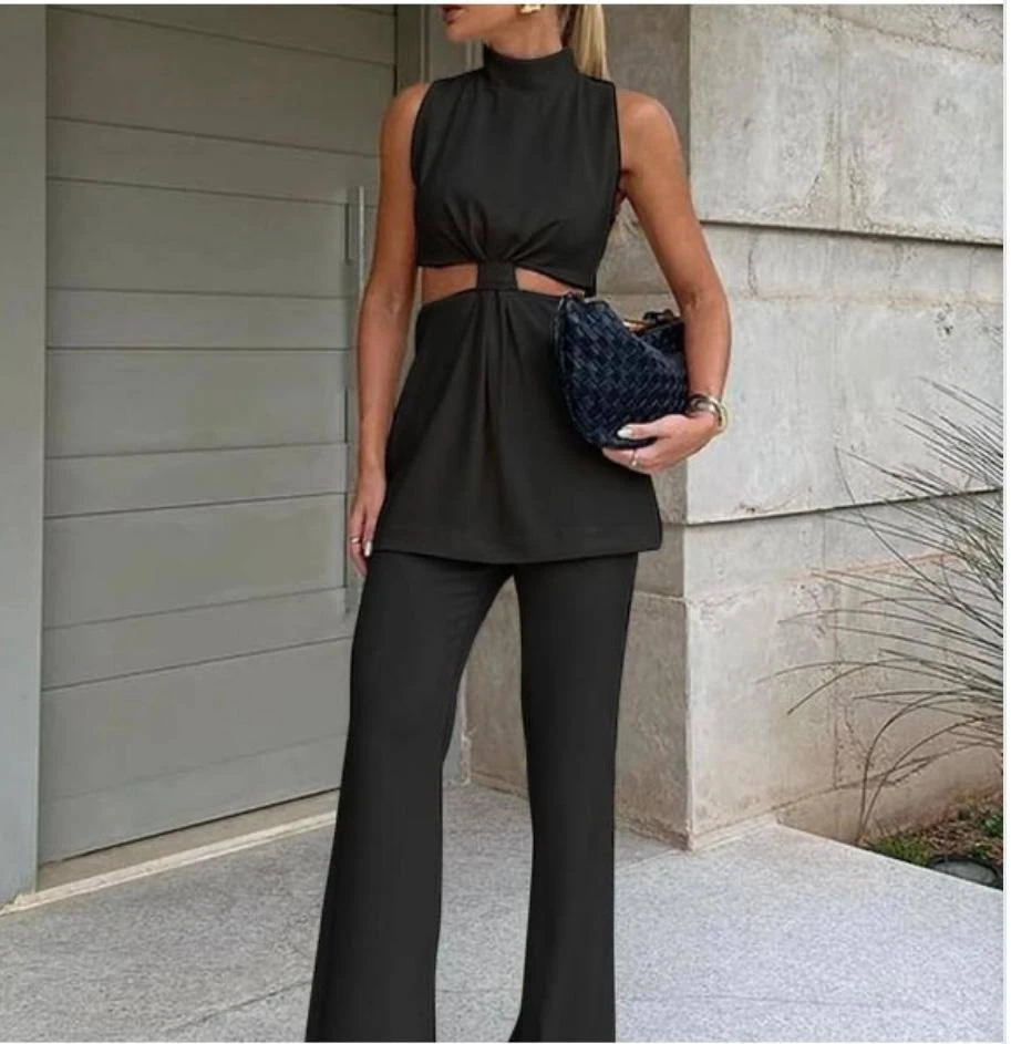 Sandy Kumaş Alt Üst Takım Siyah